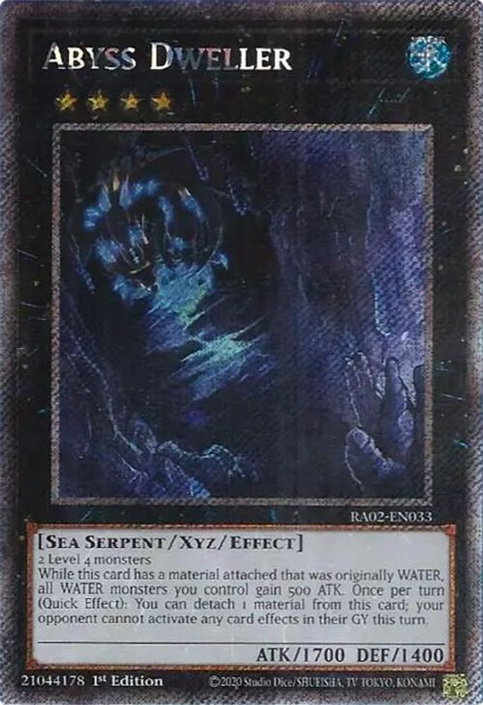 Abyss Dweller (Platinum Secret Rare) (RA02-EN033) - Platinum Secret Rare