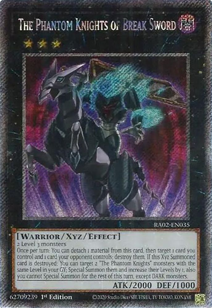 Les chevaliers fantômes de Break Sword (Platinum Secret Rare) [RA02-EN035] Platinum Secret Rare 