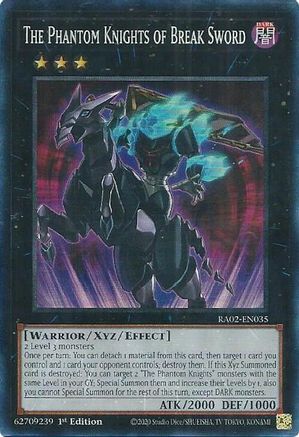 The Phantom Knights of Break Sword (PCR) [RA02-EN035] Rare de collection prismatique 