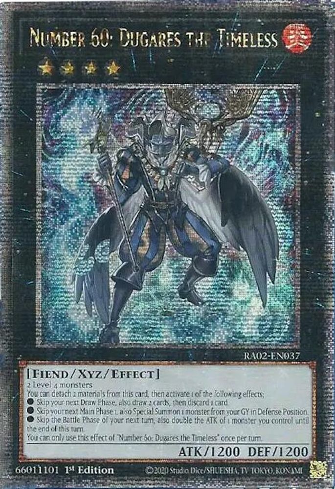 Number 60: Dugares the Timeless (Quarter Century Secret Rare) (RA02-EN037) - Quarter Century Secret Rare