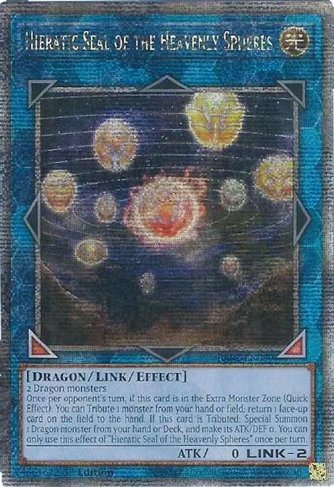 Sceau hiératique des sphères célestes (Quart de siècle secret rare) [RA02-EN039] Quart de siècle secret rare 