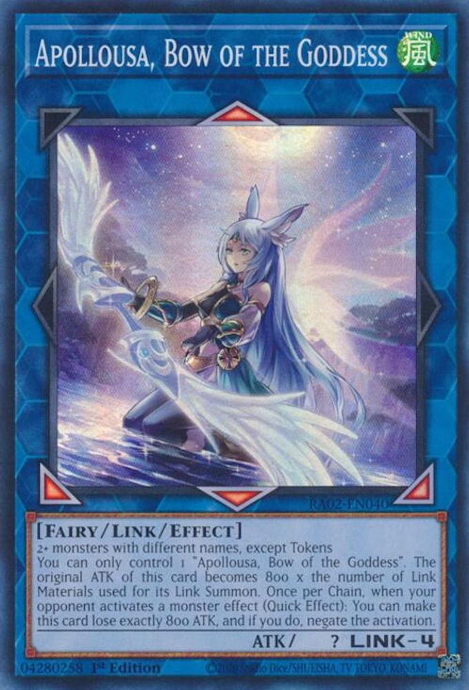 Apollousa, Bow of the Goddess (Alternate Art) (RA02-EN040) - Super Rare