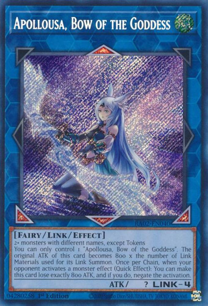 Apollousa, arc de la déesse (art alternatif) (secret rare) [RA02-EN040] secret rare 