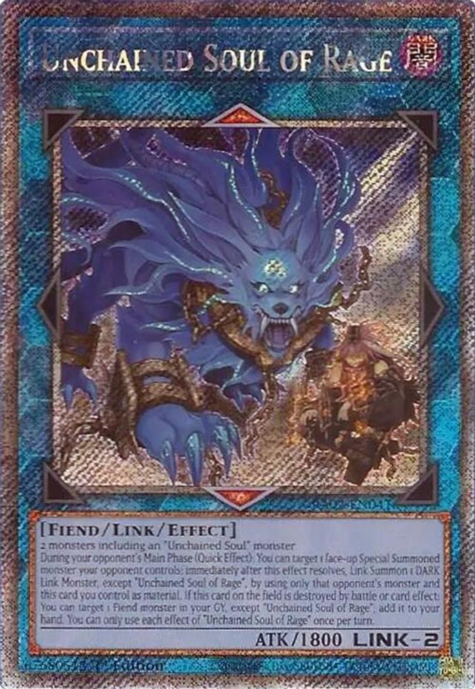 Unchained Soul of Rage (Platinum Secret Rare) (RA02-EN041) - Platinum Secret Rare