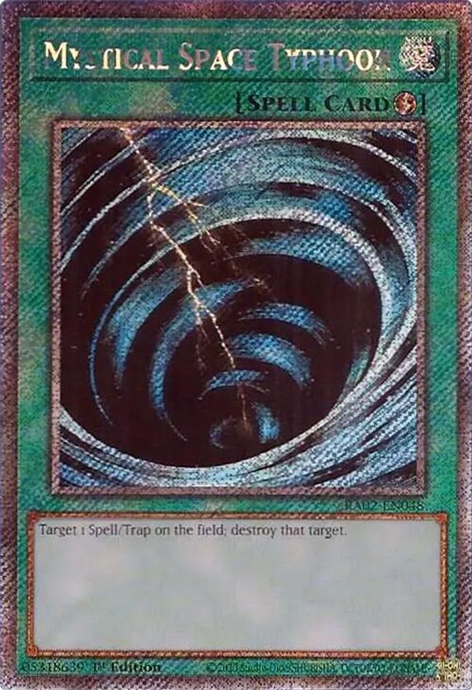 Mystical Space Typhoon (Platinum Secret Rare) (RA02-EN048) - Platinum Secret Rare
