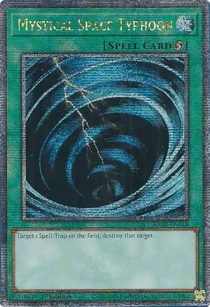 Mystical Space Typhoon (Quarter Century Secret Rare) (RA02-EN048) - Quarter Century Secret Rare
