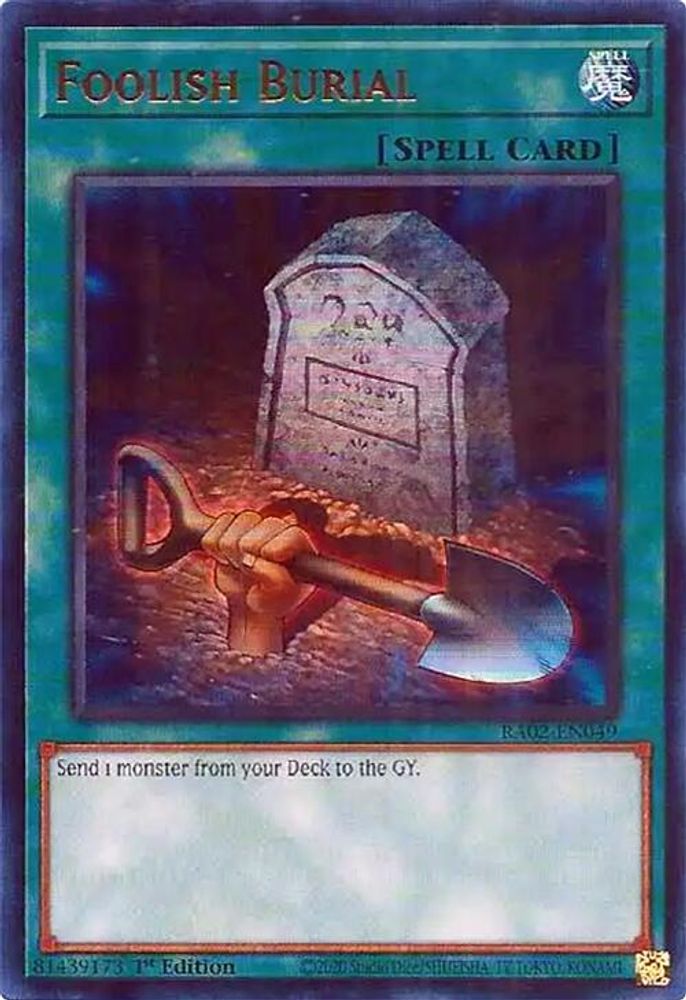 Foolish Burial (UR) (RA02-EN049) - Ultra Rare