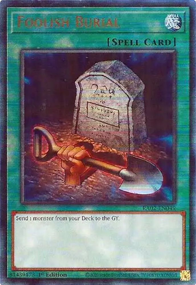 Foolish Burial (PUR) (RA02-EN049) - Prismatic Ultimate Rare