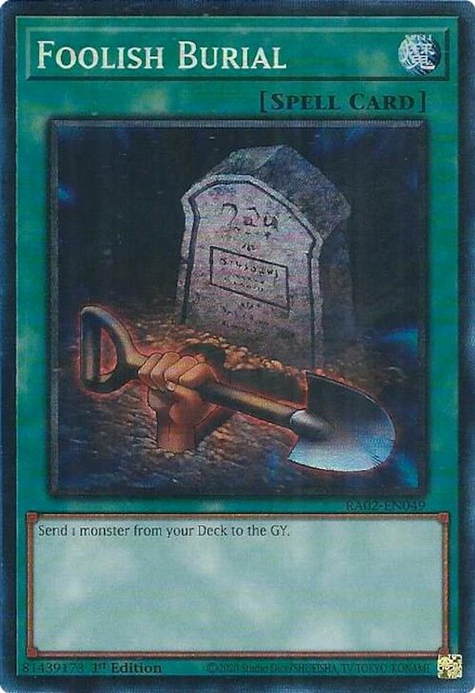 Foolish Burial (PCR) (RA02-EN049) - Prismatic Collector's Rare