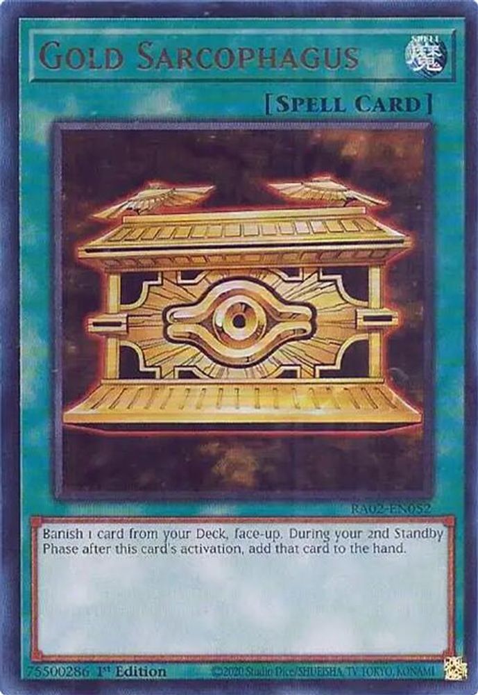 Gold Sarcophagus (UR) (RA02-EN052) - Ultra Rare