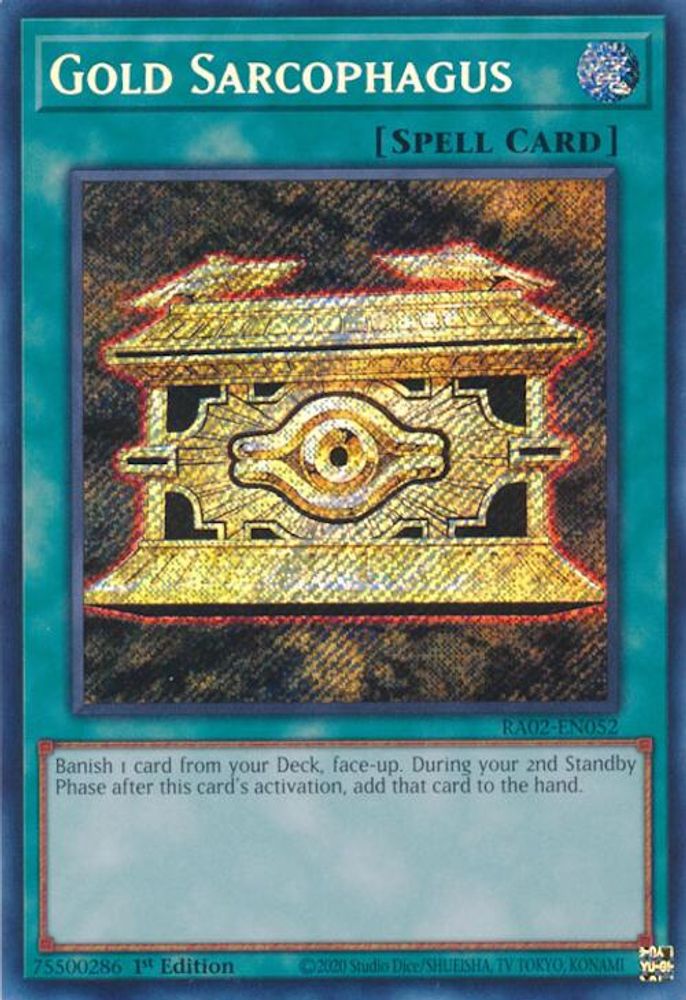 Gold Sarcophagus (Secret Rare) (RA02-EN052) - Secret Rare