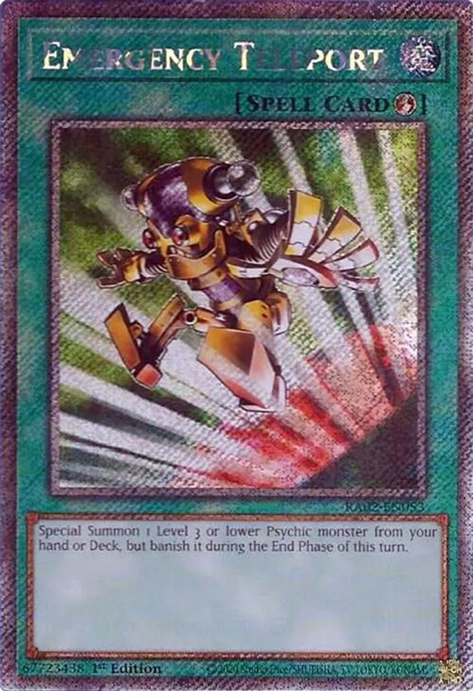 Emergency Teleport (Platinum Secret Rare) (RA02-EN053) - Platinum Secret Rare