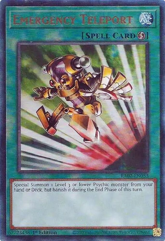 Emergency Teleport (PUR) (RA02-EN053) - Prismatic Ultimate Rare