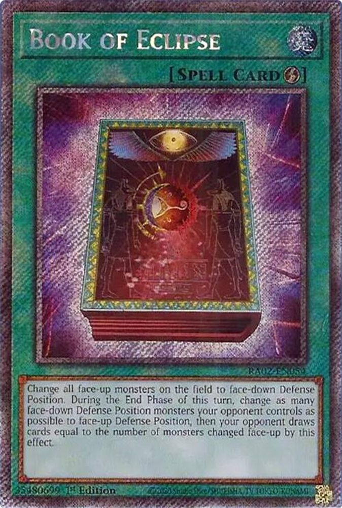 Book of Eclipse (Platinum Secret Rare) (RA02-EN054) - Platinum Secret Rare