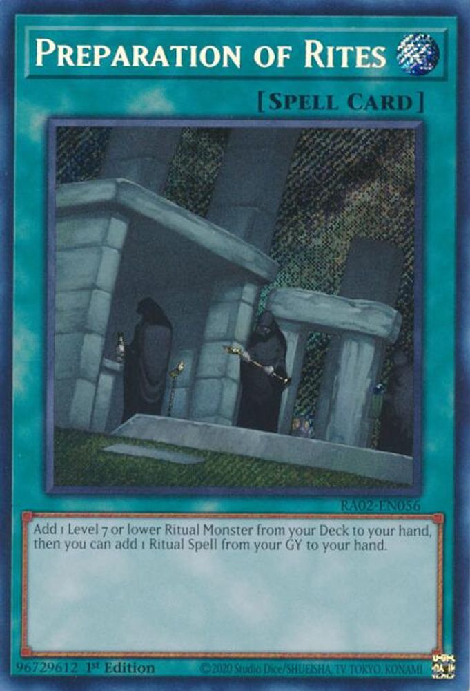 Préparation des Rites (Secret Rare) [RA02-EN056] Secret Rare 
