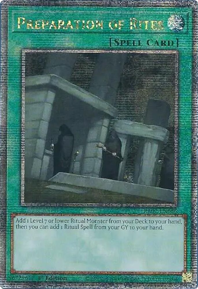Préparation des Rites (Quarter Century Secret Rare) [RA02-EN056] Quarter Century Secret Rare 