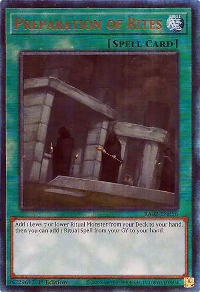 Preparation of Rites (PUR) (RA02-EN056) - Prismatic Ultimate Rare