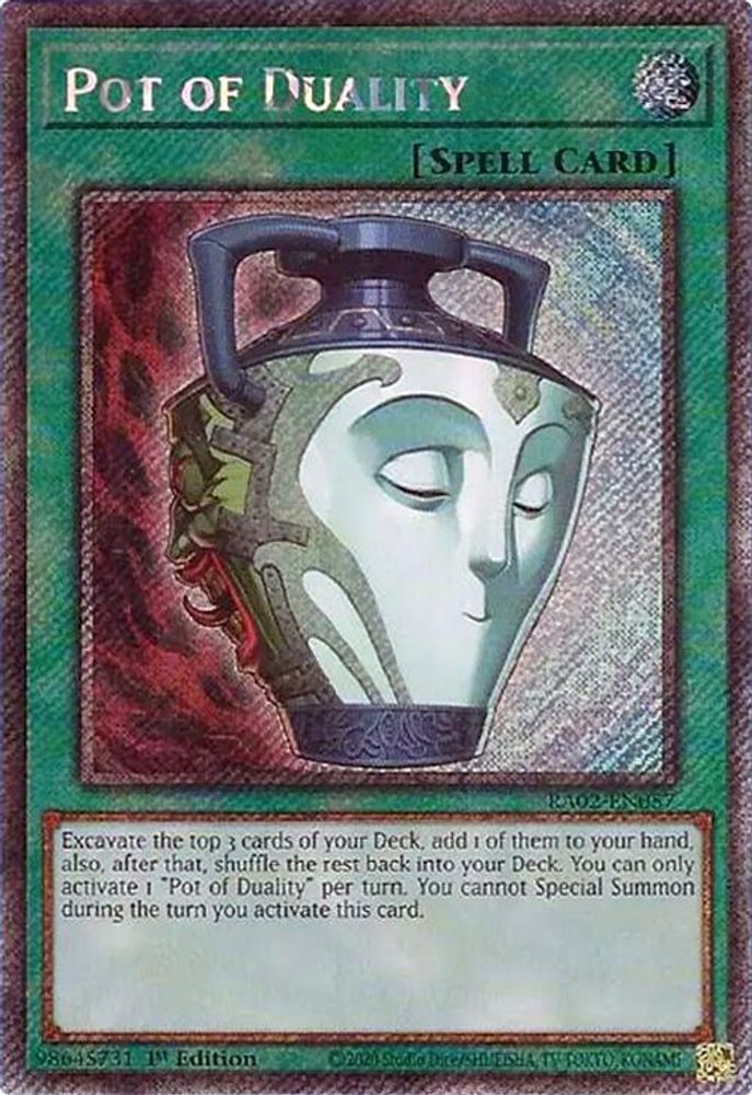 Pot of Duality (Platinum Secret Rare) (RA02-EN057) - Platinum Secret Rare