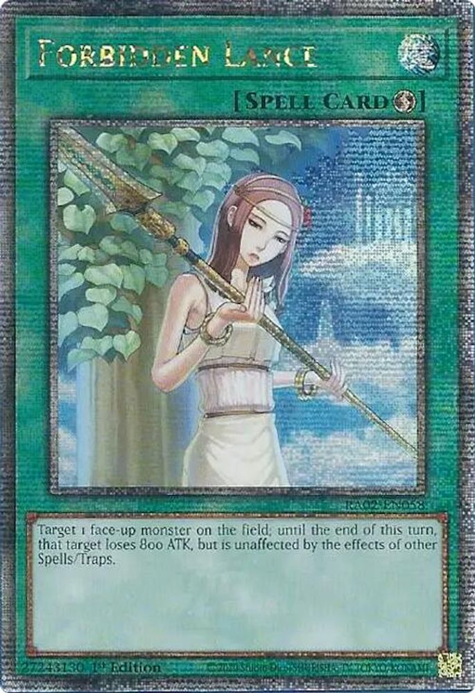 Forbidden Lance (Quarter Century Secret Rare) (RA02-EN058) - Quarter Century Secret Rare