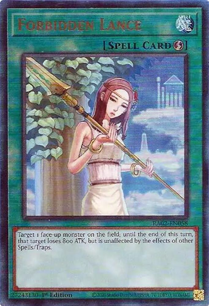 Forbidden Lance (PUR) (RA02-EN058) - Prismatic Ultimate Rare