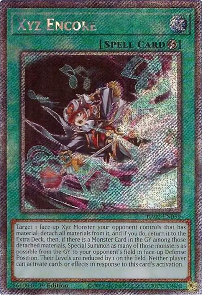 Xyz Encore (Platine Secret Rare) [RA02-EN059] Platine Secret Rare 