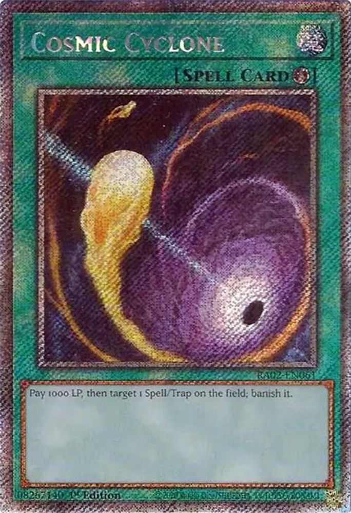Cyclone cosmique (Platinum Secret Rare) [RA02-EN061] Platinum Secret Rare 