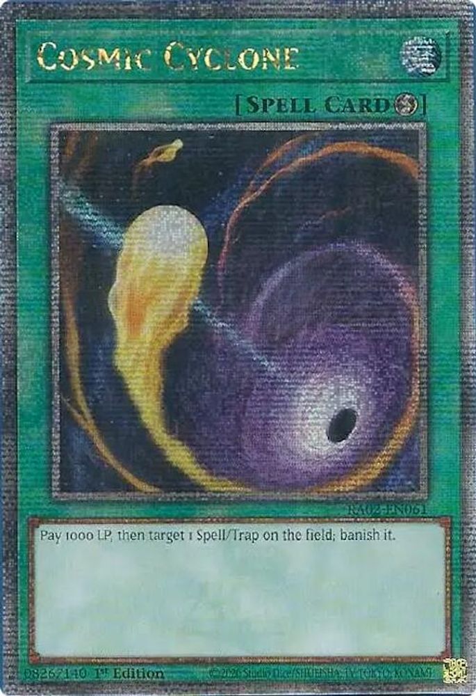 Cyclone cosmique (Quart de siècle secret rare) [RA02-EN061] Quart de siècle secret rare 