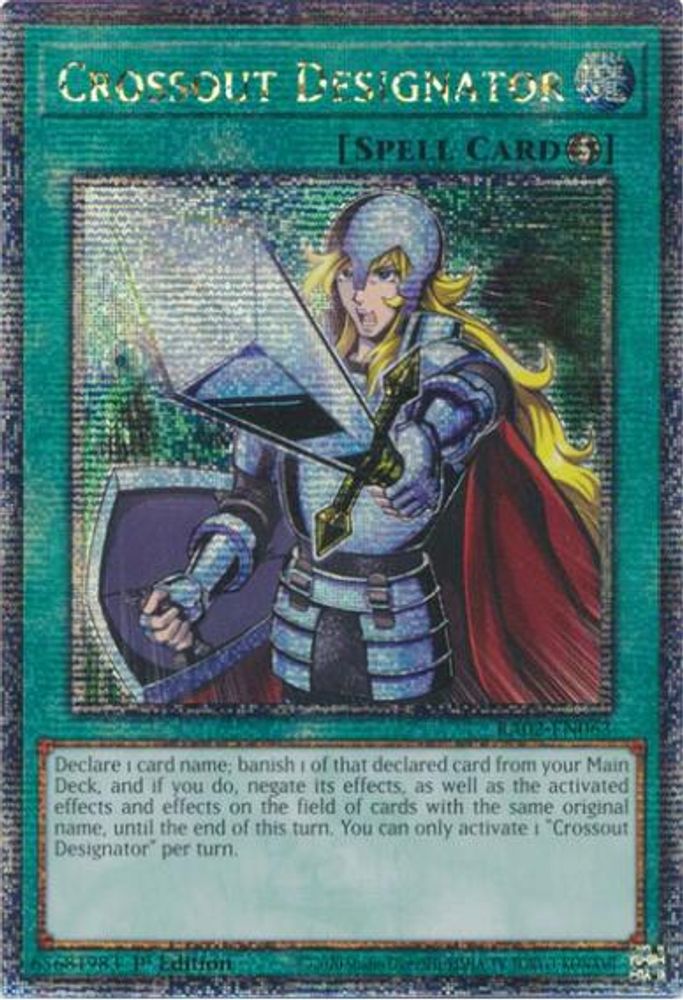 Crossout Designator (Quarter Century Secret Rare) (RA02-EN063) - Quarter Century Secret Rare