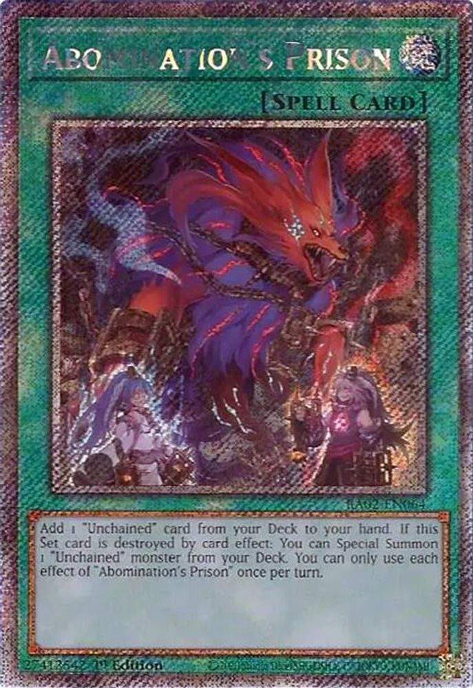 Abomination's Prison (Platinum Secret Rare) (RA02-EN064) - Platinum Secret Rare