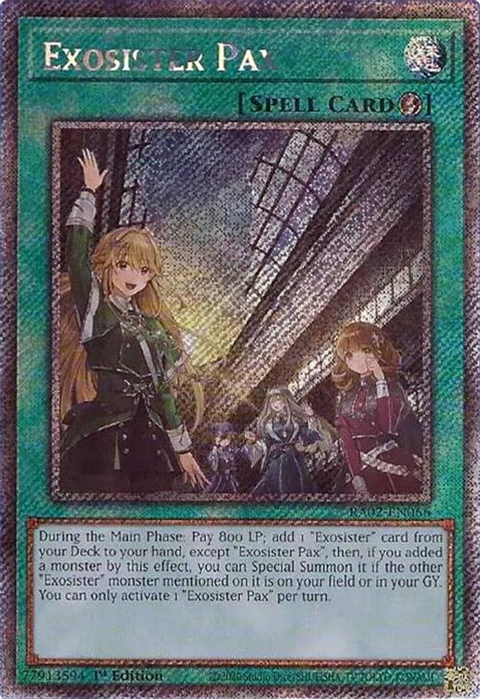 Exosister Pax (Platinum Secret Rare) (RA02-EN066) - Platinum Secret Rare