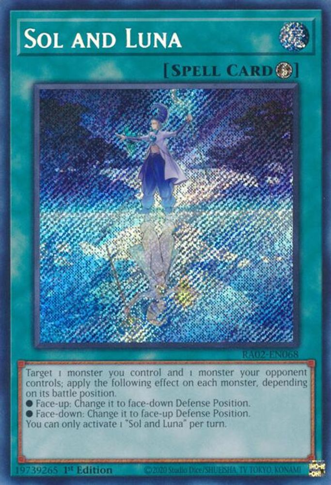 Sol and Luna (Secret Rare) (RA02-EN068) - Secret Rare
