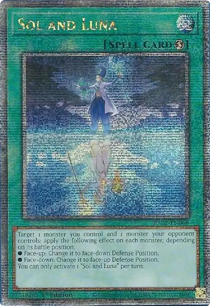 Sol and Luna (Quarter Century Secret Rare) (RA02-EN068) - Quarter Century Secret Rare