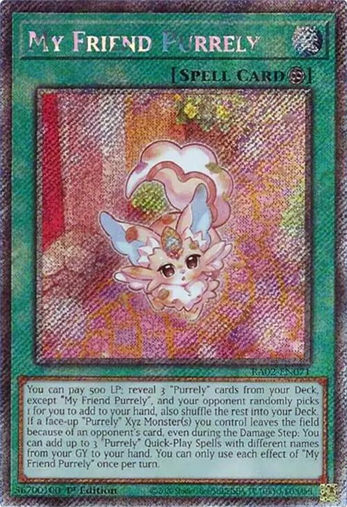 My Friend Purrely (Platinum Secret Rare) (RA02-EN071) - Platinum Secret Rare