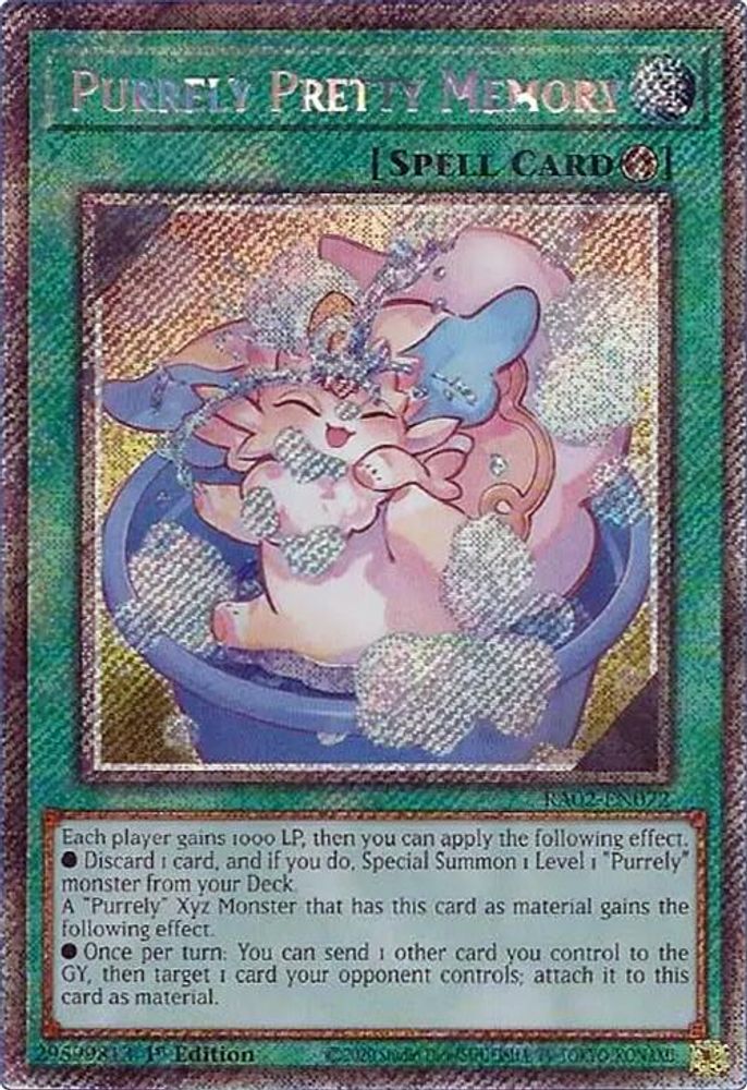 Purrely Pretty Memory (Platinum Secret Rare) (RA02-EN072) - Platinum Secret Rare