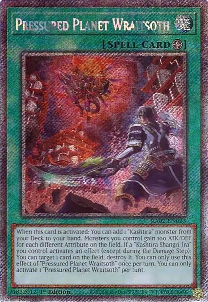 Planète sous pression Wraitsoth (Platinum Secret Rare) [RA02-EN073] Platinum Secret Rare 