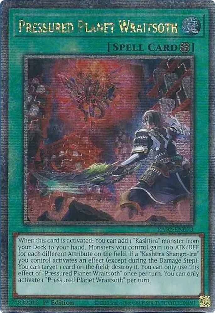 Pressured Planet Wraitsoth (Quarter Century Secret Rare) (RA02-EN073) - Quarter Century Secret Rare