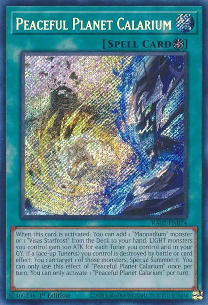 Planète paisible Calarium (Secret Rare) [RA02-EN074] Secret Rare 