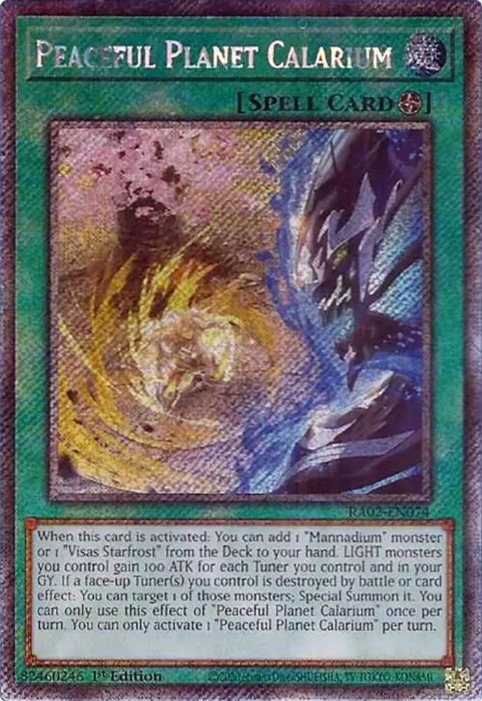 Planète paisible Calarium (Platinum Secret Rare) [RA02-EN074] Platinum Secret Rare 