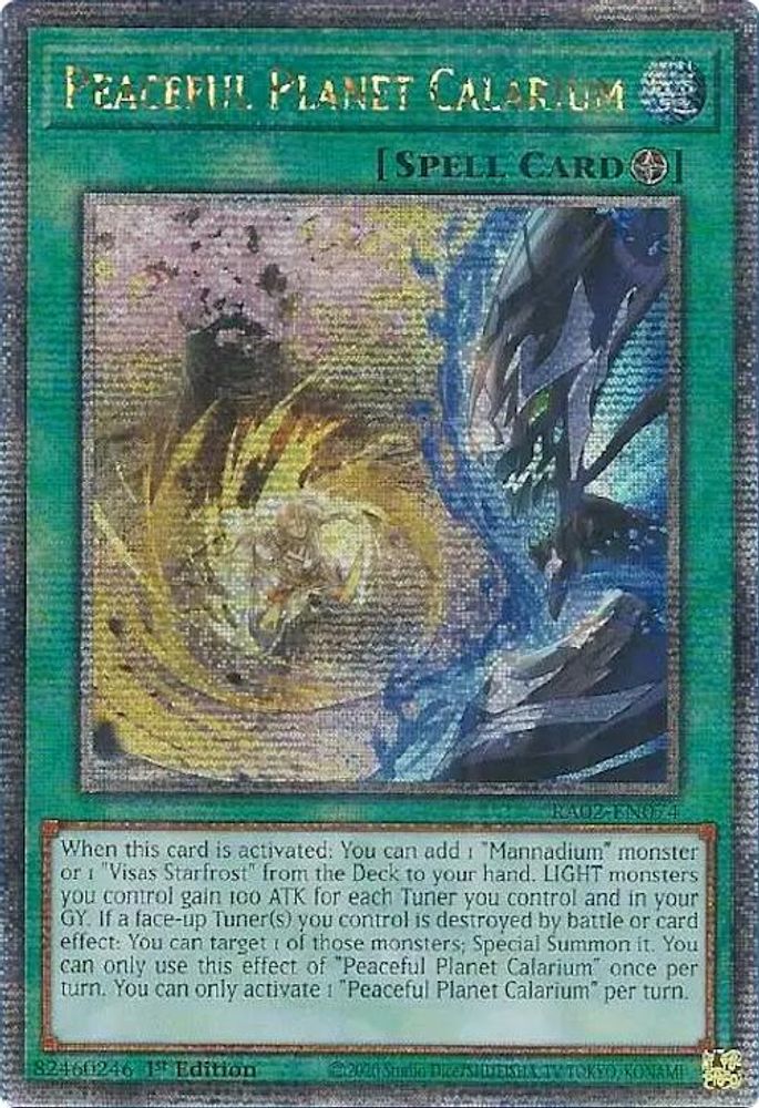 Peaceful Planet Calarium (Quarter Century Secret Rare) (RA02-EN074) - Quarter Century Secret Rare