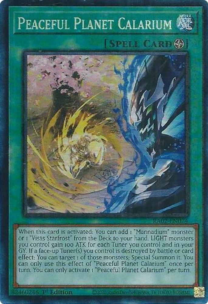 Peaceful Planet Calarium (PCR) [RA02-EN074] Rare de collectionneur prismatique 