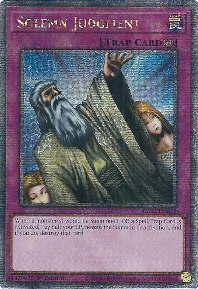 Solemn Judgment (Quarter Century Secret Rare) (RA02-EN075) - Quarter Century Secret Rare