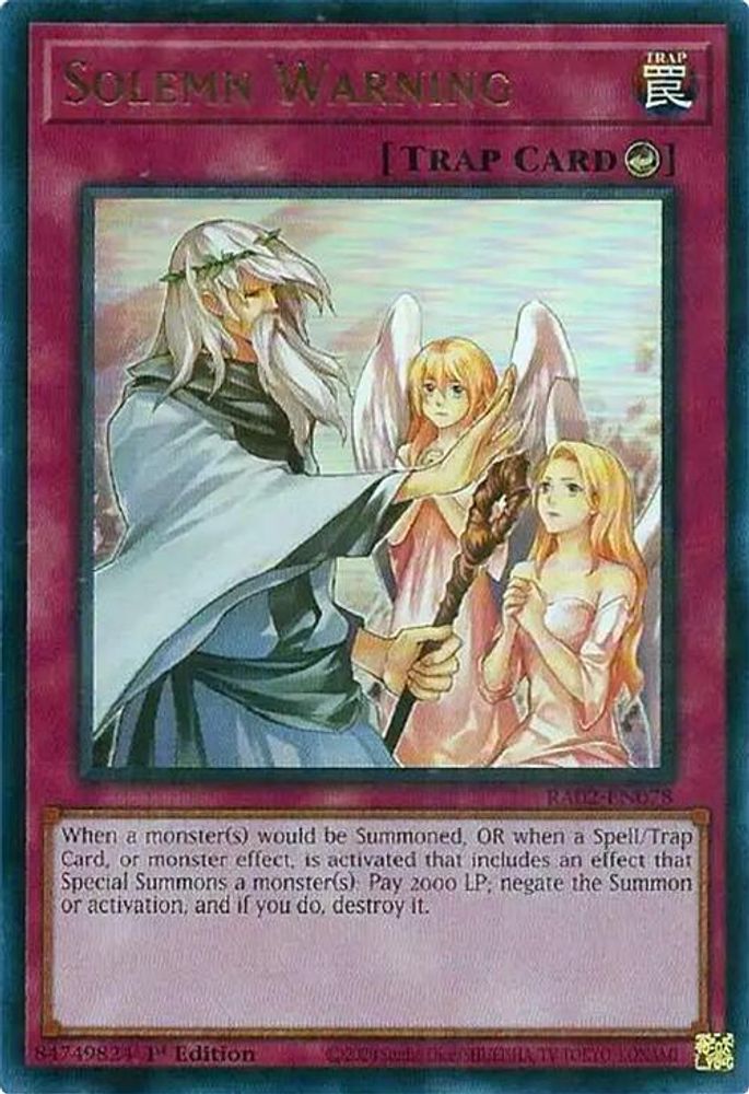 Solemn Warning (UR) (RA02-EN078) - Ultra Rare