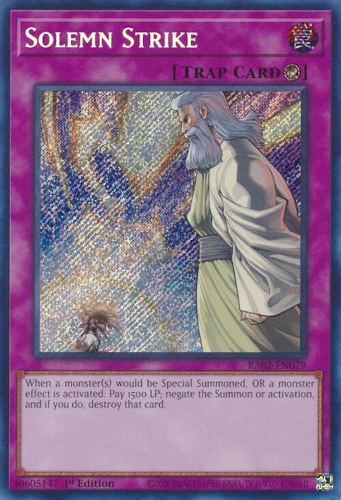 Frappe solennelle (Secret Rare) [RA02-EN079] Secret Rare 