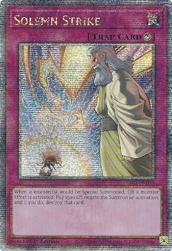 Frappe solennelle (Quart de siècle Secret Rare) [RA02-EN079] Quart de siècle Secret Rare 