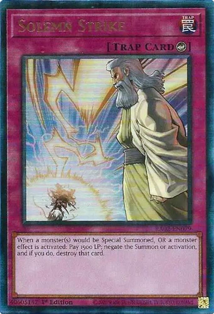 Solemn Strike (PUR) (RA02-EN079) - Prismatic Ultimate Rare