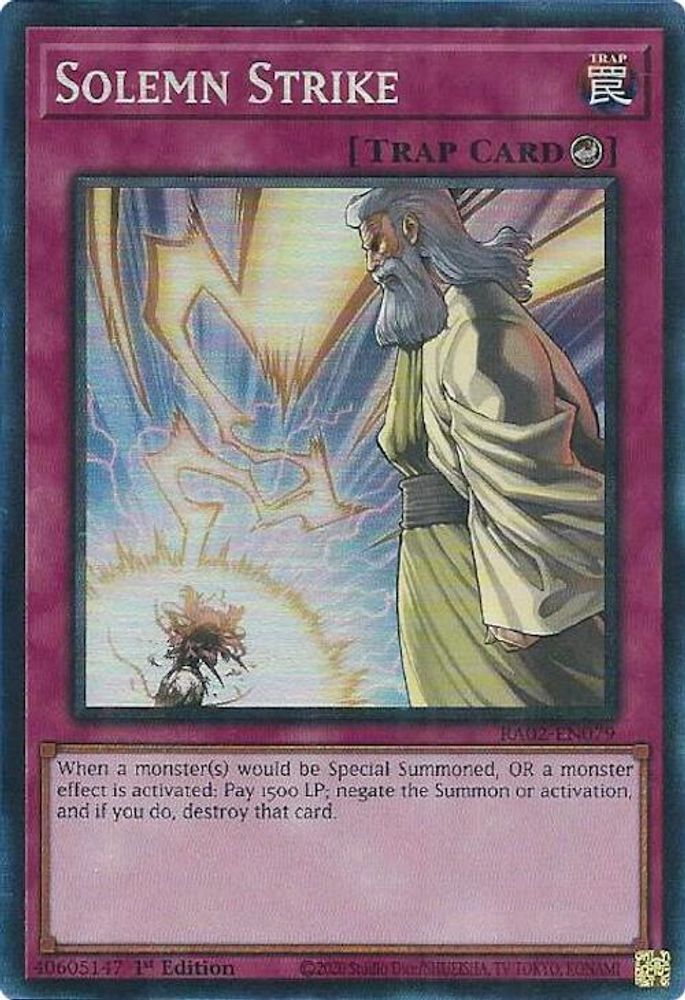 Solemn Strike (PCR) (RA02-EN079) - Prismatic Collector's Rare