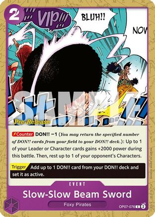 Slow-Slow Beam Sword (OP07-076) - Common