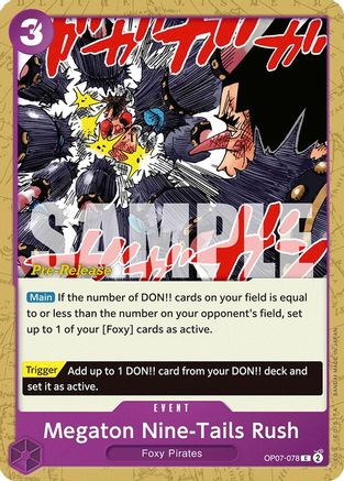 Megaton Nine-Tails Rush (OP07-078) - Common