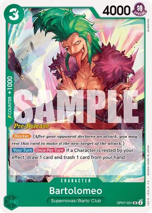 Bartolomeo (OP07-031) - Uncommon