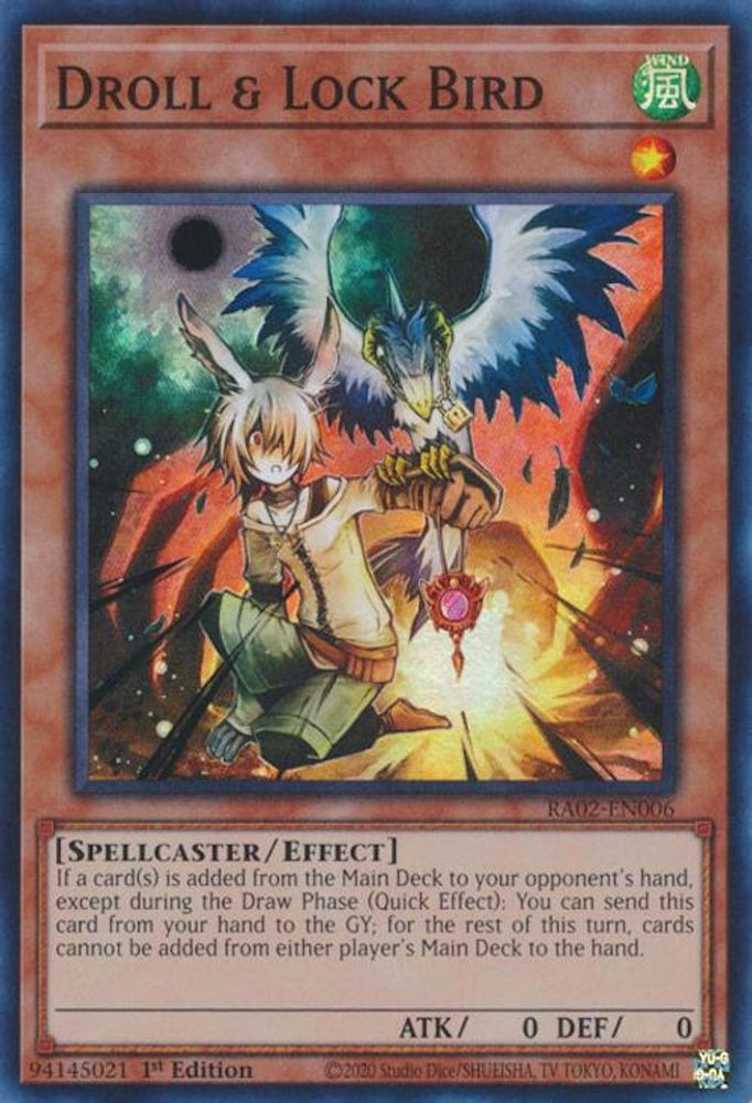 Droll & Lock Bird (RA02-EN006) - Super Rare